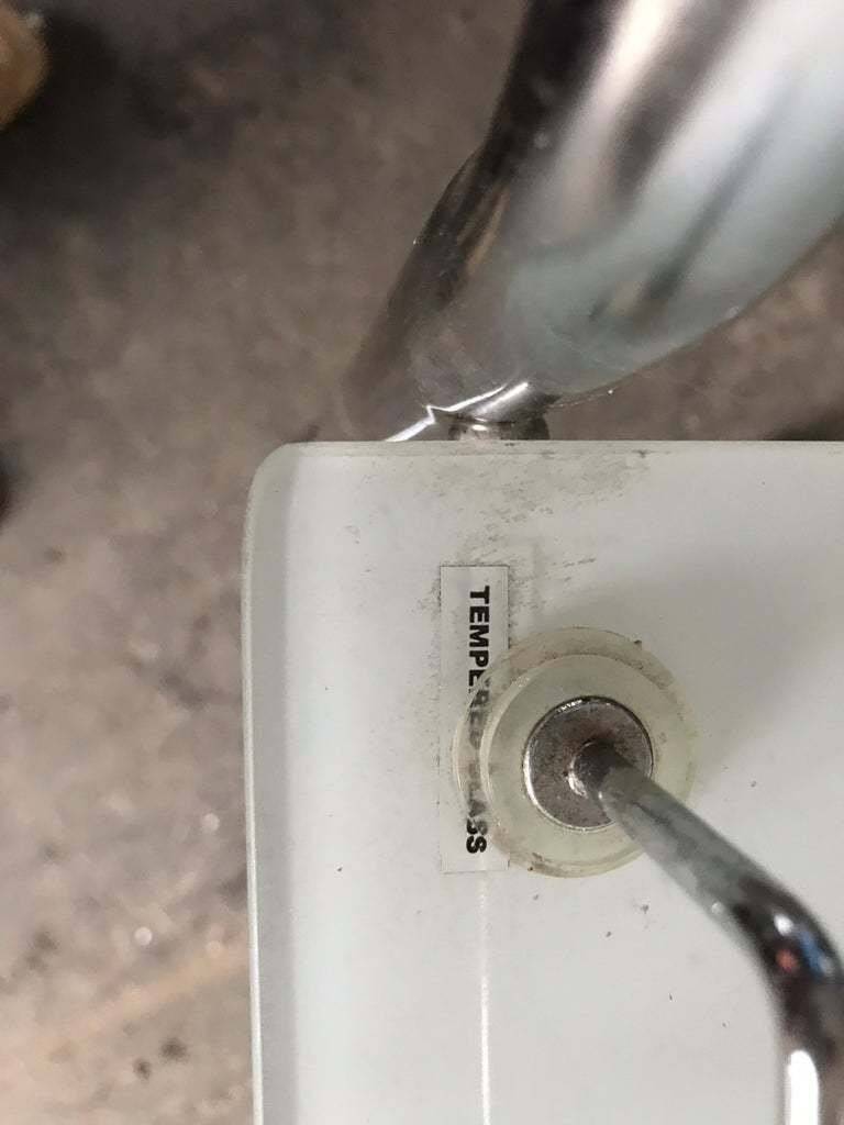 Chrome and transparent glass rolling dessert trolley, French Regency style from the 1960s.