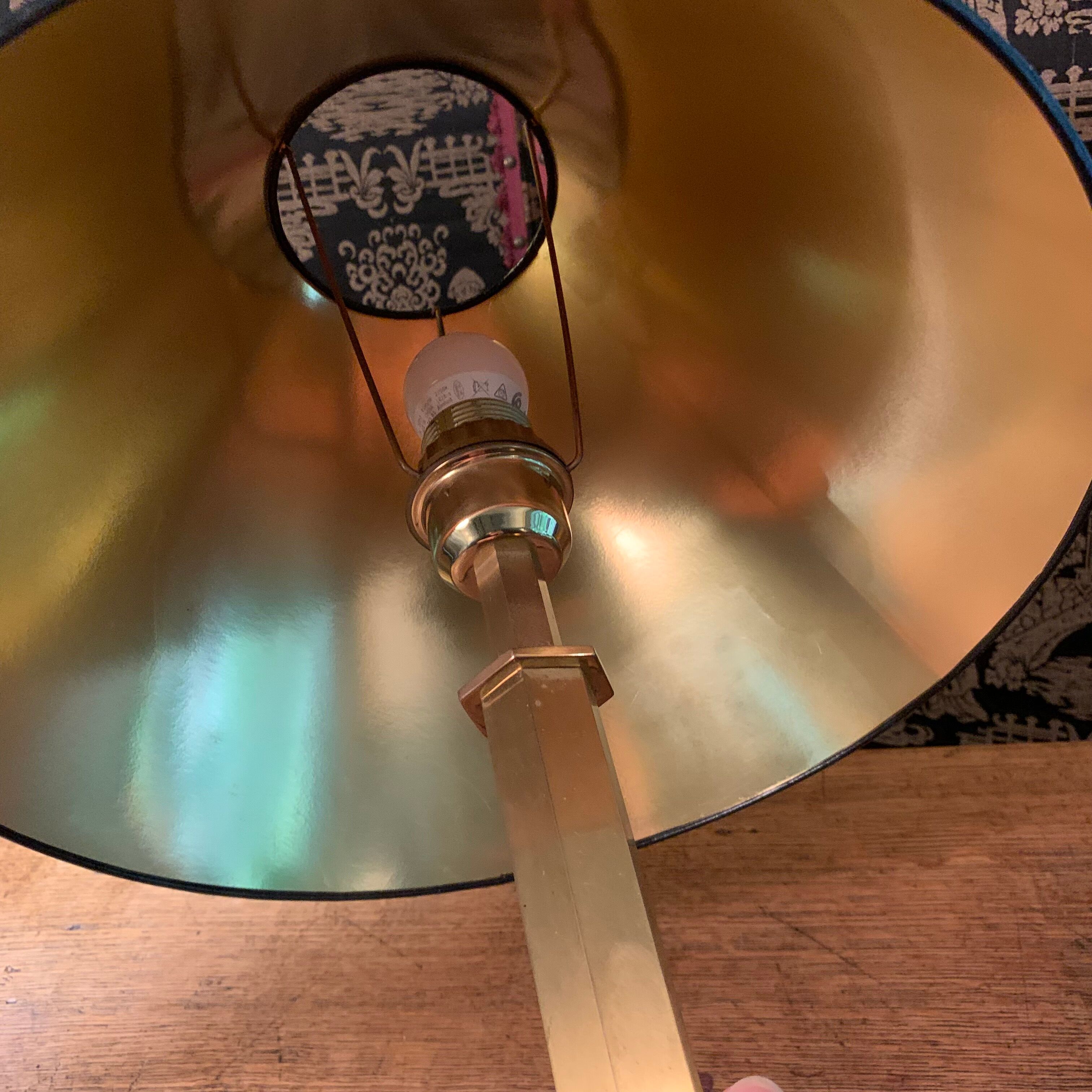 Golden brass lamp 65 cm