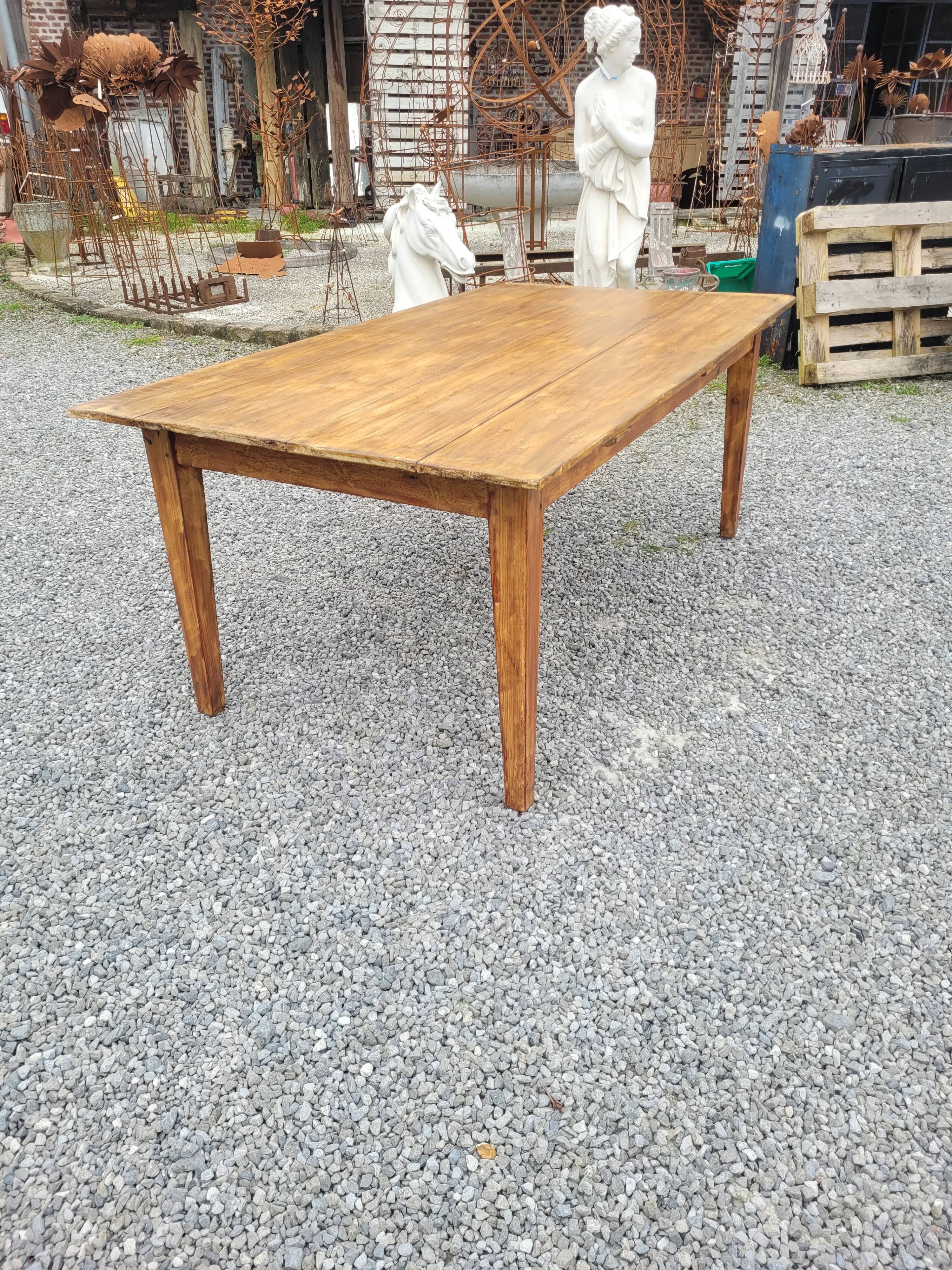Old fir farm table, 180×102cms