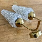 Pair of glass Tulip wall light