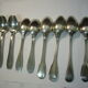 Silver metal coffee spoons