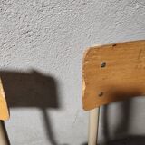 Lot of 6 school chairs