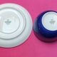 Service of 6 cups and saucers in cobalt blue with gold trim - Mitterteich