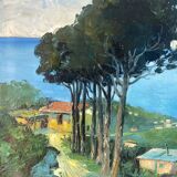 Mediterranean landscape signed from 1970