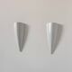 Pair of vintage wall lights in white lacquered metal, France, 1980.