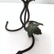 Ruby Red Murano Glass Vase with Iron Grape Vines Ascribable to Umberto Bell
