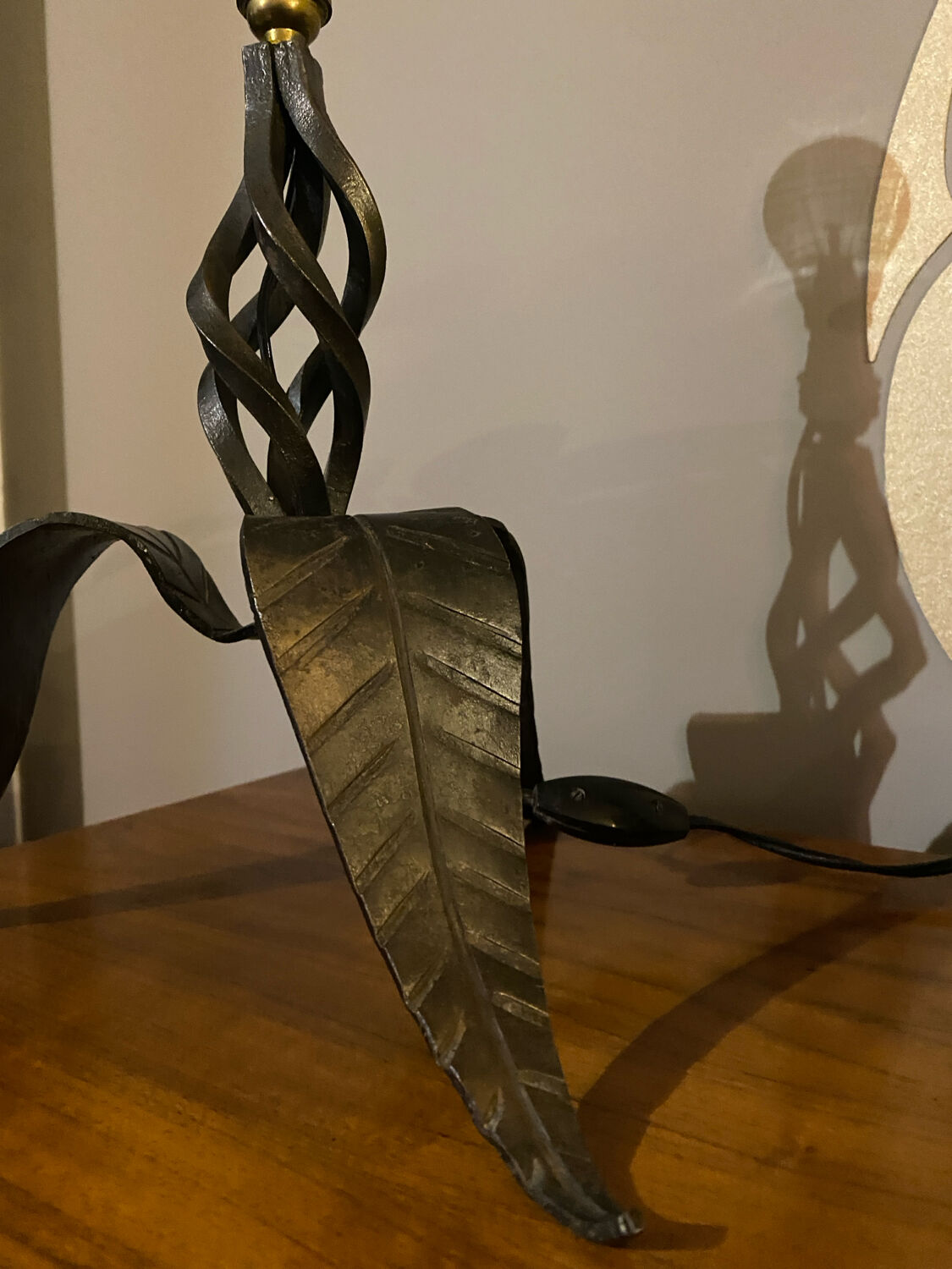 Wrought iron table lamp