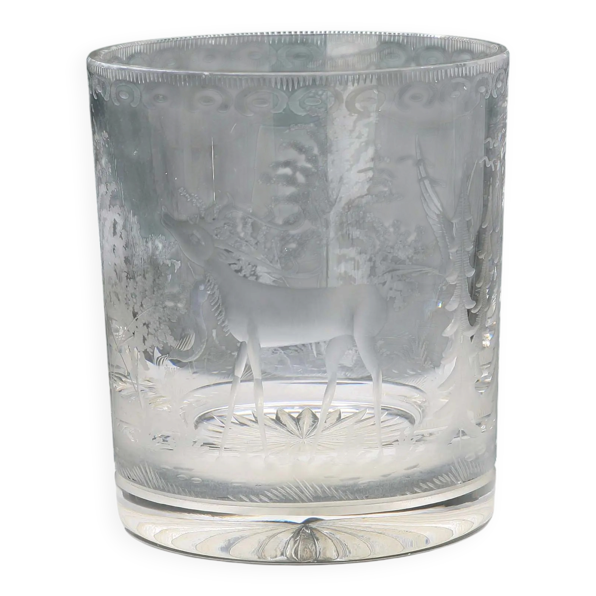 Seau à glace vintage Val Saint Lambert en cristal, Belgique, années 1930-40