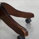 Chesterfield Office Chair on Wheels in Dark Brown Cowhide Leather
