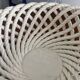 White openwork braided ceramic bowl - lace ceramic