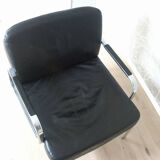 Ensemble  de salon cuir noir Knoll 3 + 2 + 1 pl.