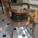 Fauteuil de bureau ancien style Directoire / Restauration en bois massif