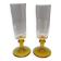 Paire de flutes a champagne anciennes bicolore