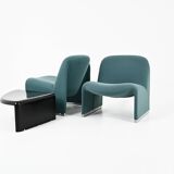 Armchairs + Alky table by Giancarlo Piretti for Anonima Castelli, years.