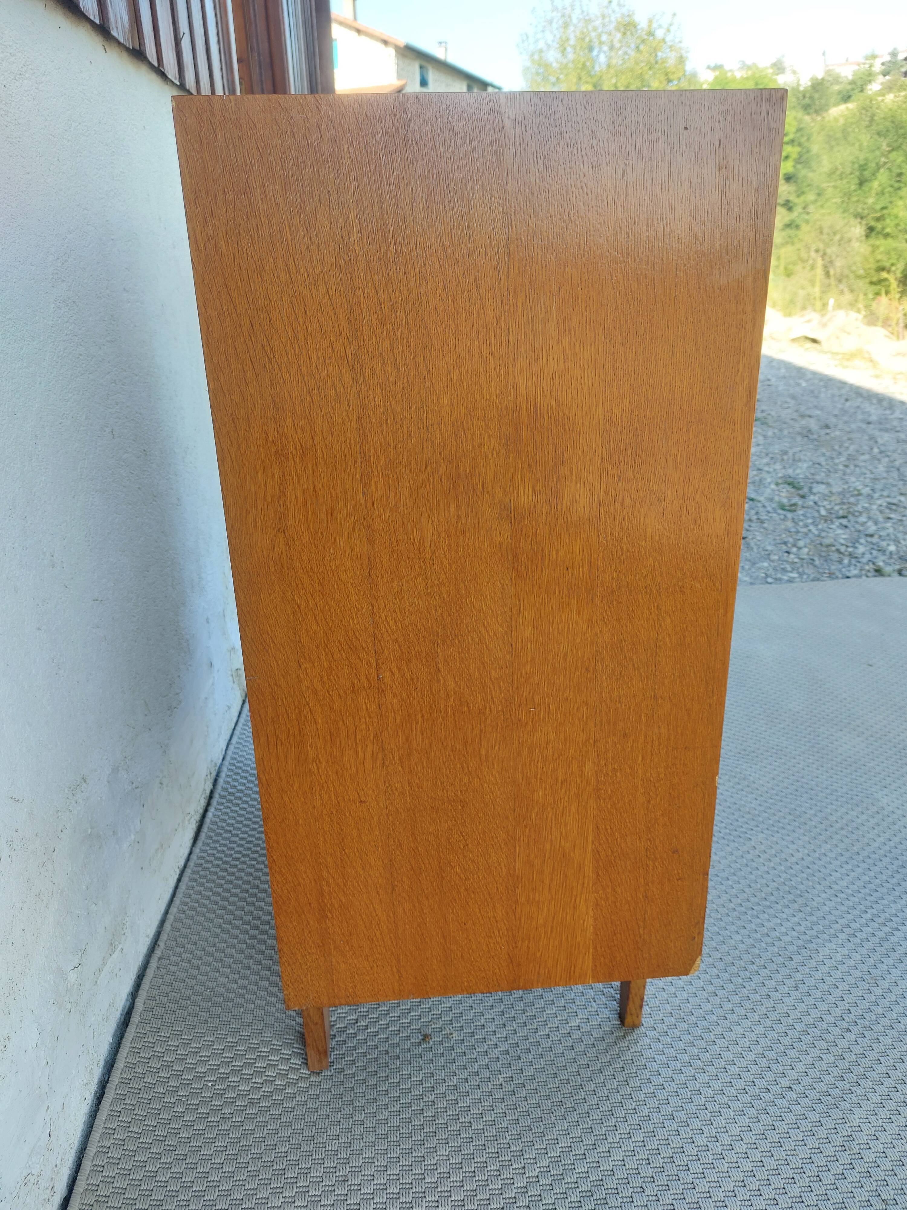 vintage chest of drawers, 60s-70s, "hidden" handles