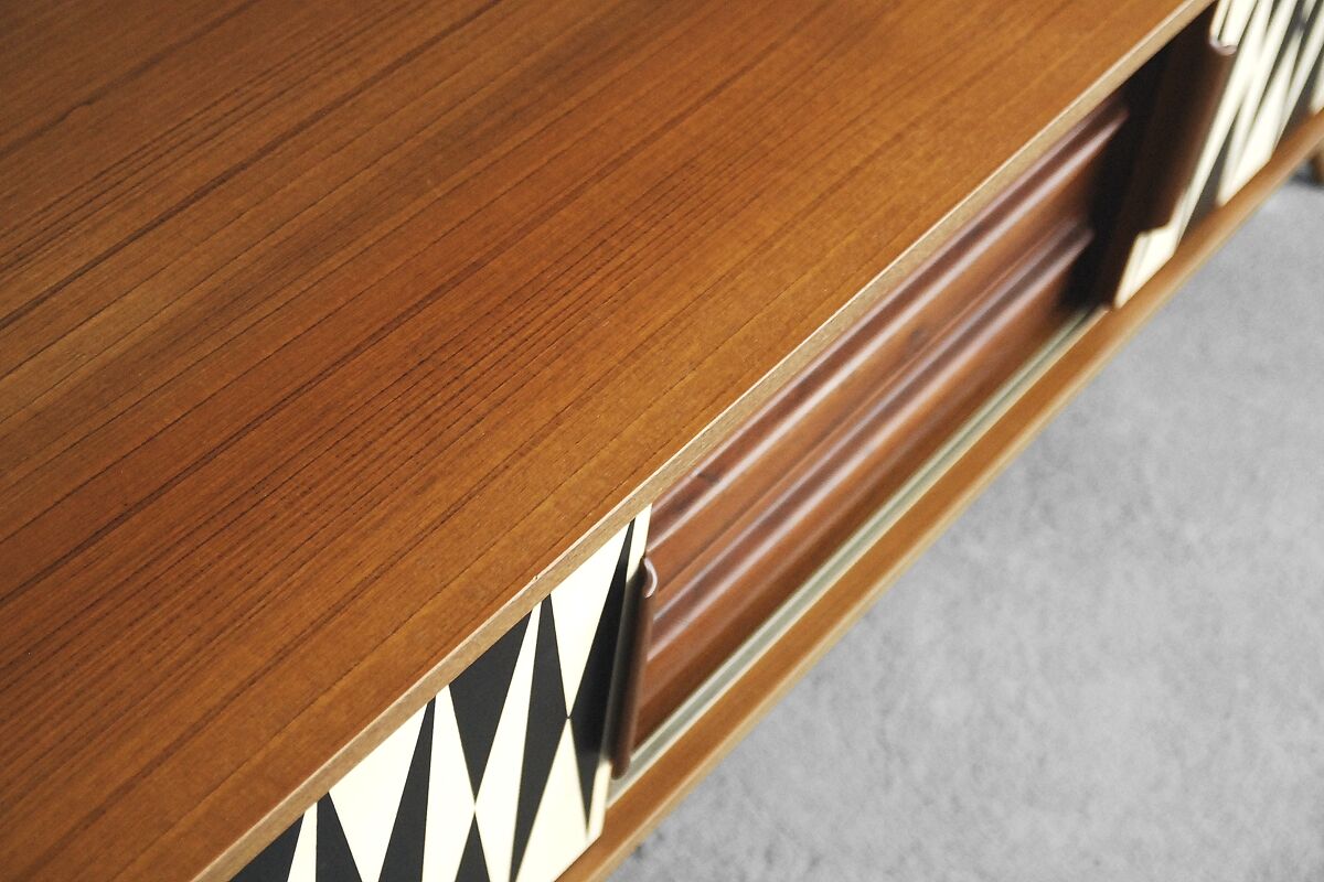 Norwegian teak vintage sideboard with pattern 1960 s