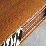 Norwegian teak vintage sideboard with pattern 1960 s