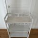 Bookcase vintage rattan standing shelf