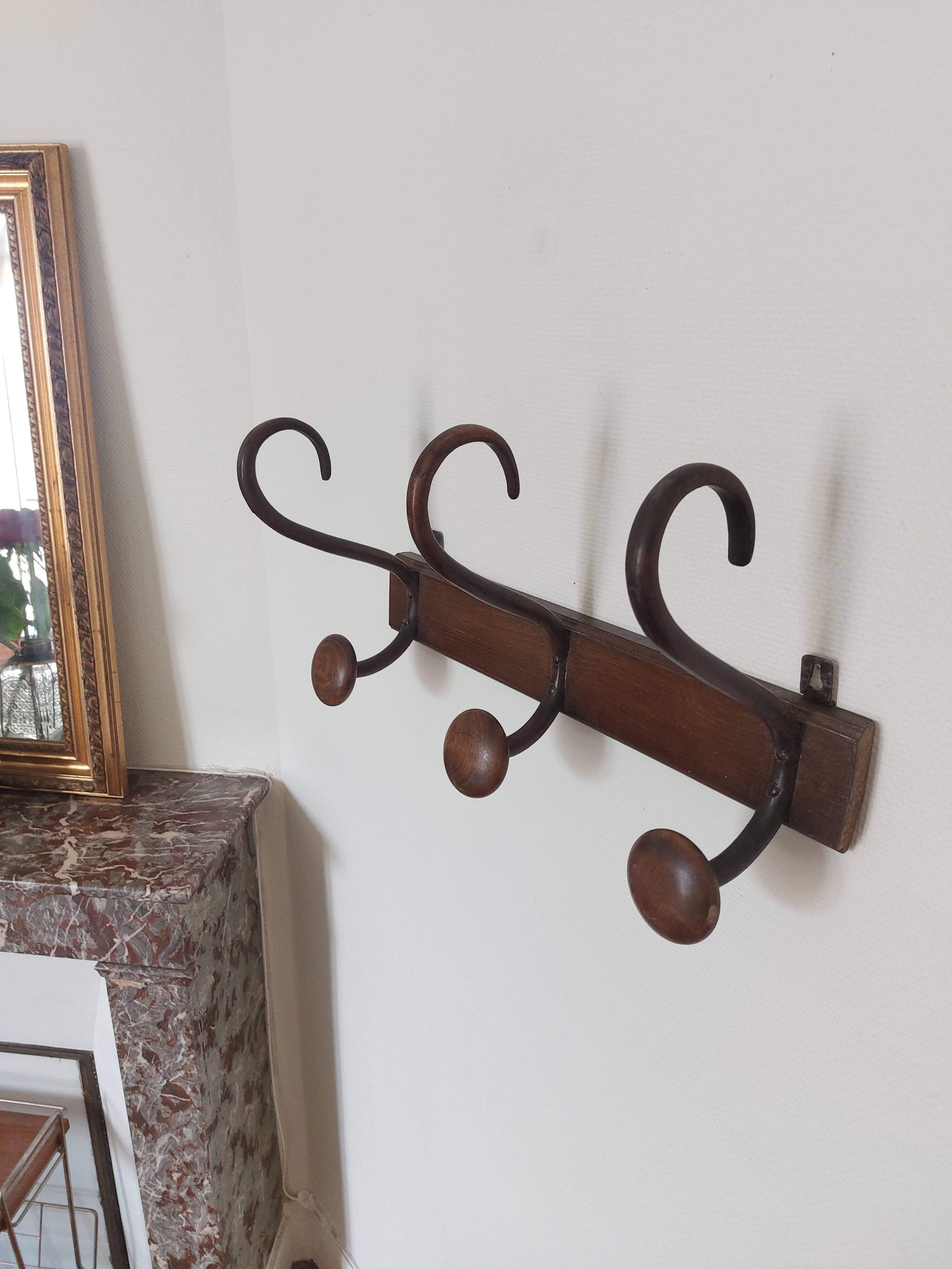 Vintage wooden coat rack
