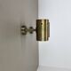 set of 2 minimalist Brass hole pattern "downlight" wall Light Spots, Italy