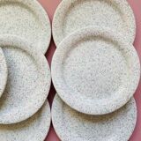 Lot of 10speckled pastel plates quadrifoglio