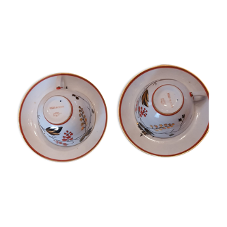 Lot of 2 cups of Russian earthenware