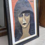 Portrait of a woman by Guy Rougon 1960