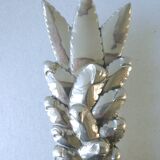 Trinket bowl in silver metal, pineapple shape, years 70