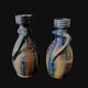 Pair of Vases with Two Turning Handles - Flemish Pottery