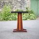 Vintage formica bistro table, wooden base side table