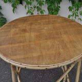 Rattan table.