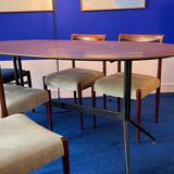 Italian oval dining table from the 60s