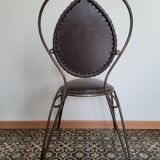 Metal and leather chair