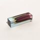 Vintage Small Geometric Vase, Violet "Sommerso" Murano Glass, Flavio Poli Style