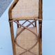 Double wall shelf in bamboo and rattan from the 70s