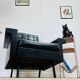 Fauteuil skaï noir
