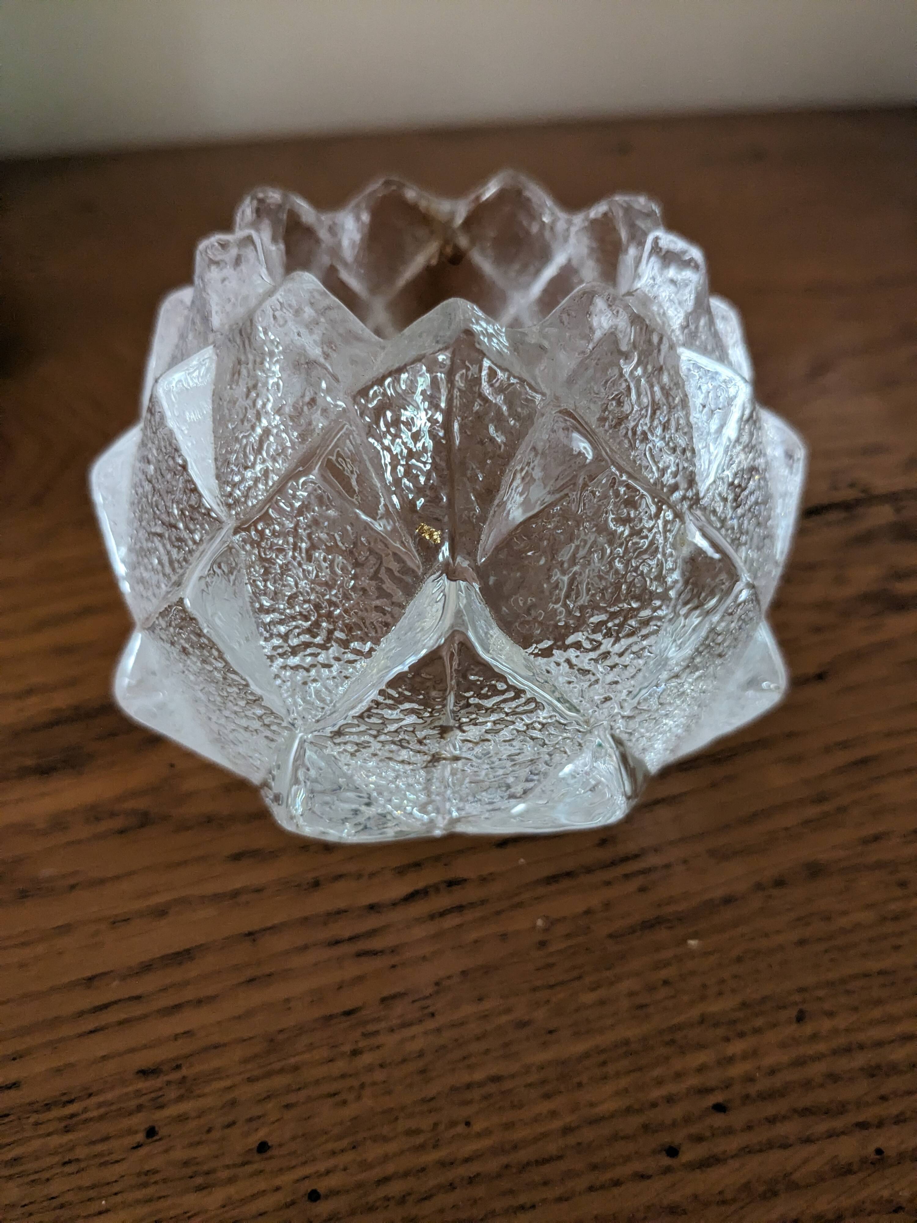 Firelfly Nimbus crystal votive candle holder Orrefors Sweden