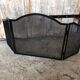 Fire Screen Grilled Fireplace 3 Shutters Black Metal Vintage