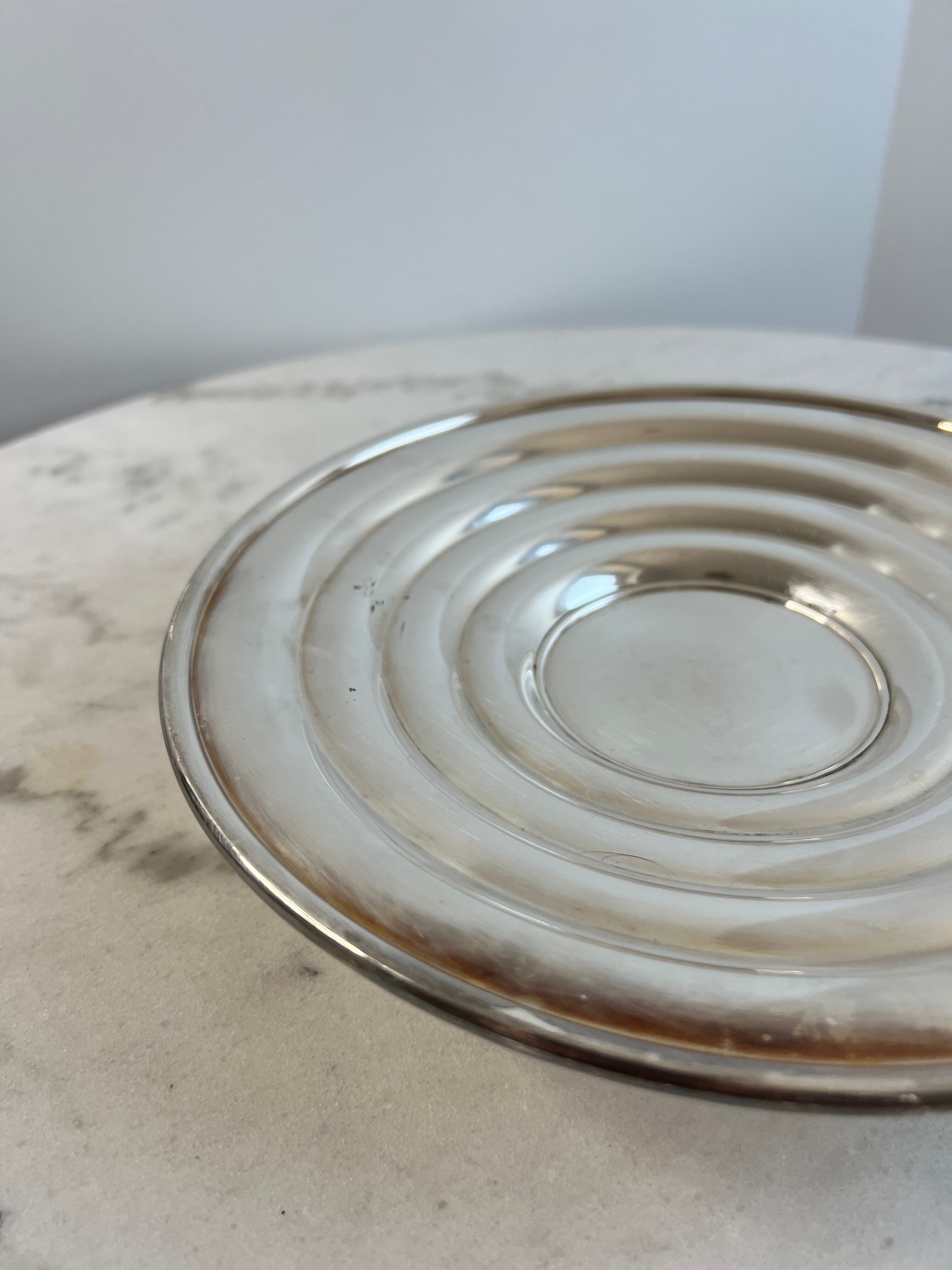 Art Deco silver-plated bowl