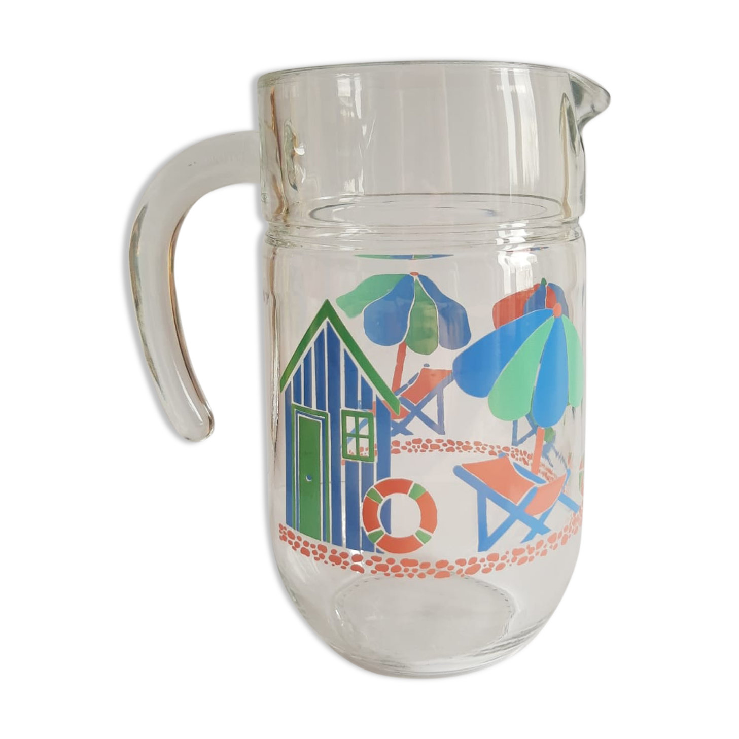 Carafe / pitcher on the theme of the beach France - Vintage