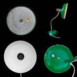 SIS type 835 - large desk lamp in green lacquered metal and chrome - 1960