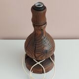 Brutalist Wabi Sabi pine foot lamp by Temde Leuchten 1960's