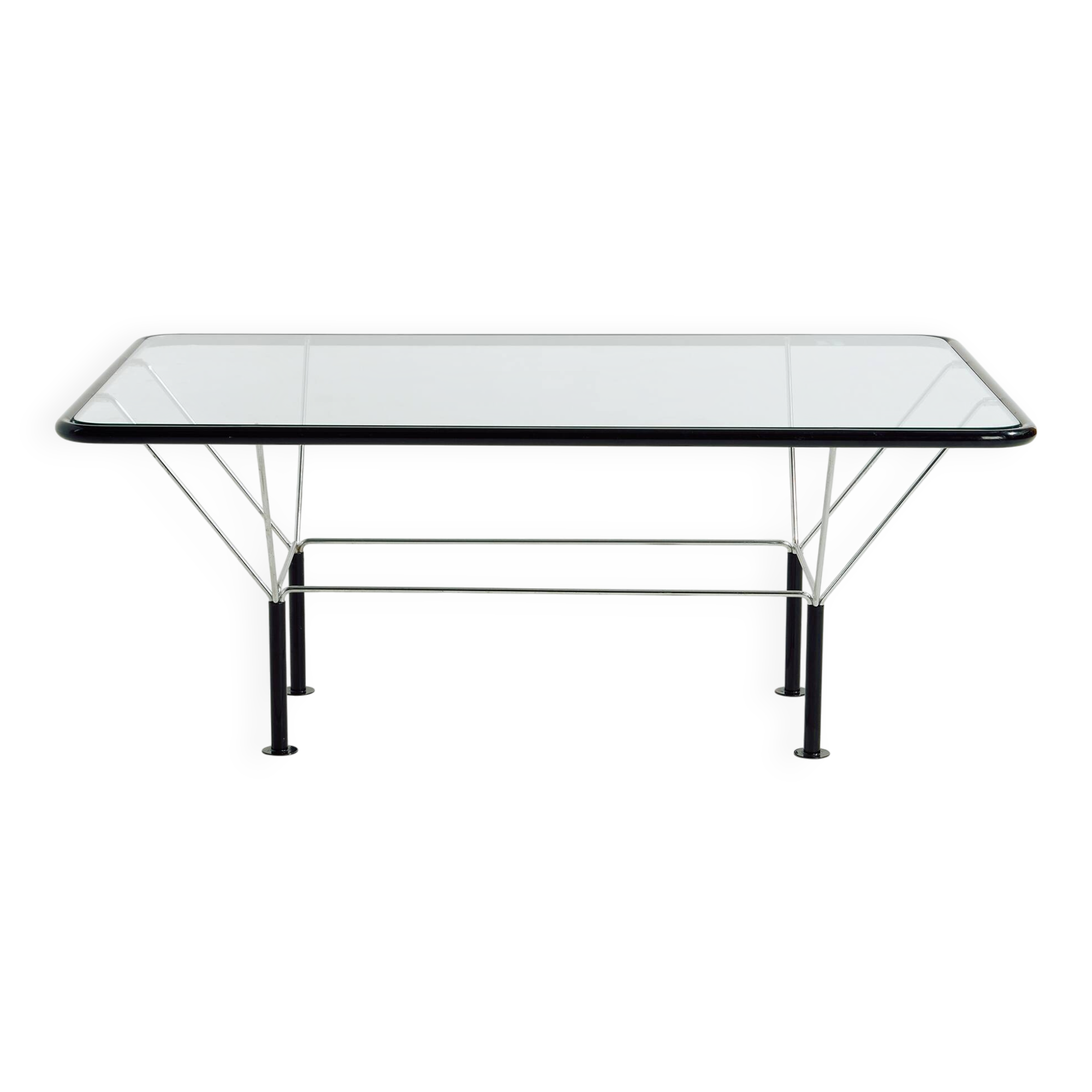 MK10078 Table basse en métal et verre par Niels Bendtsen