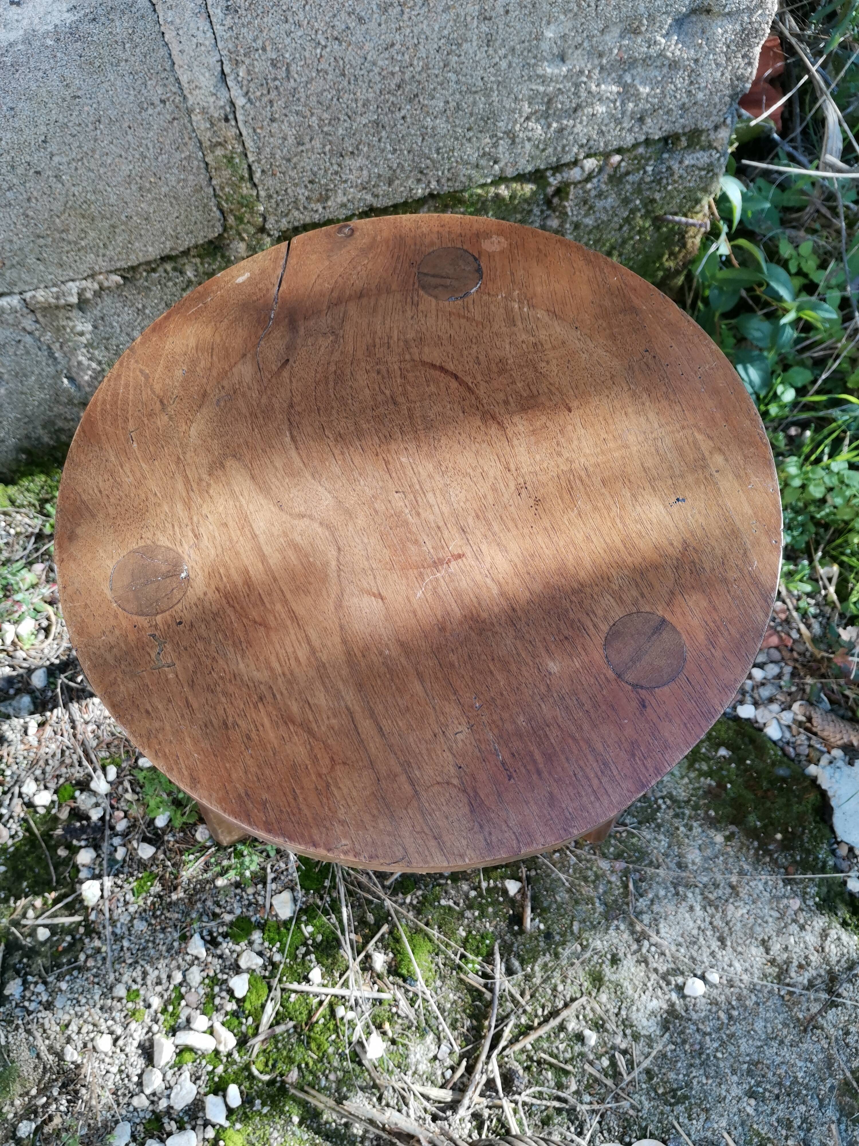 Wood tripod stool