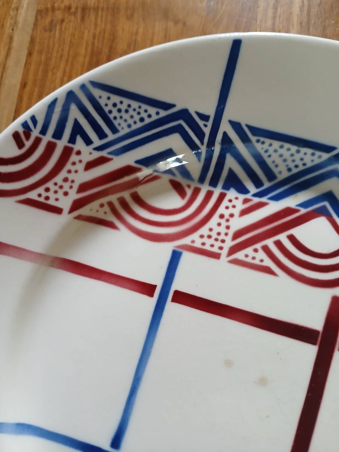 3 old Badonviller dinner plates