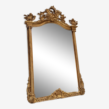 Ornate antique french mirror c1860