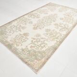 6x11 Beige & Cream Oriental Floral Pattern Vintage Rug, 189x329Cm