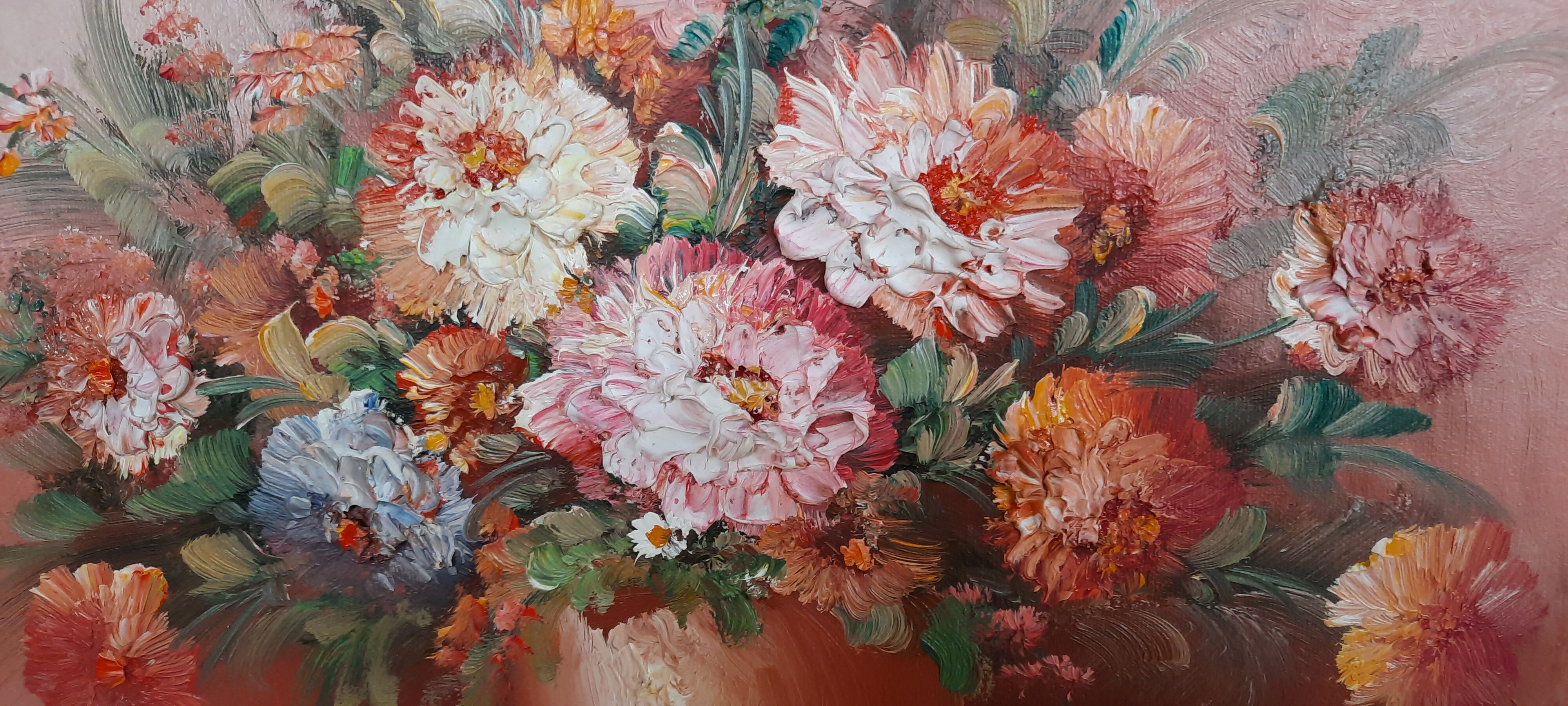 Huile sur toile fleurs