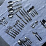 36-piece table service - 6 people - Christofle / Alfénide - 1970s