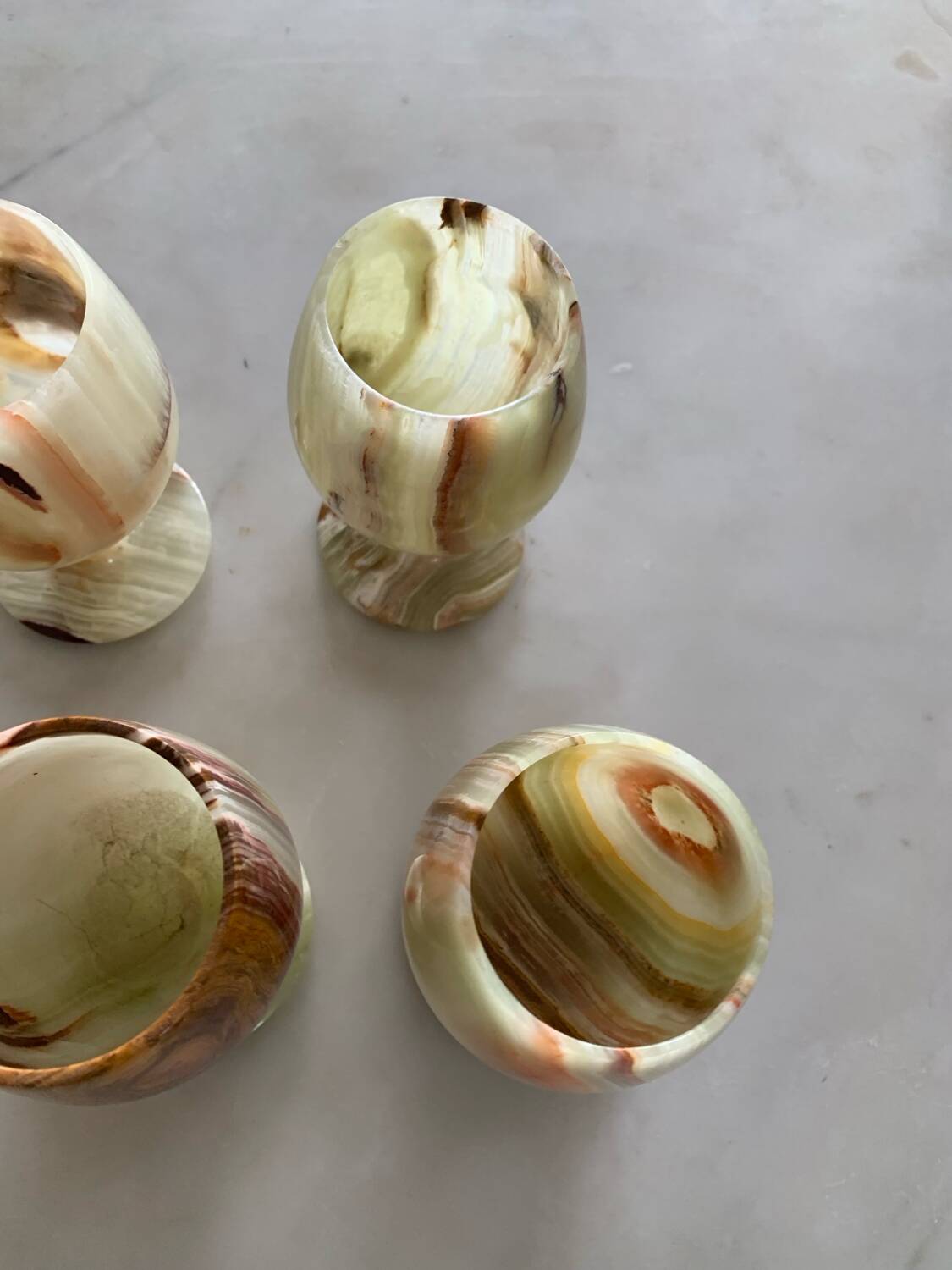 Vintage Onyx Glass Lot Circa 1970